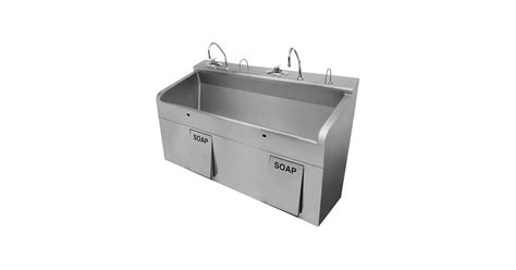 Sloan 3850216 Deluxe Double Station Stainless Steel Scrub